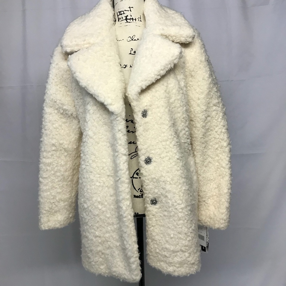 Brand new faux fur peacoat